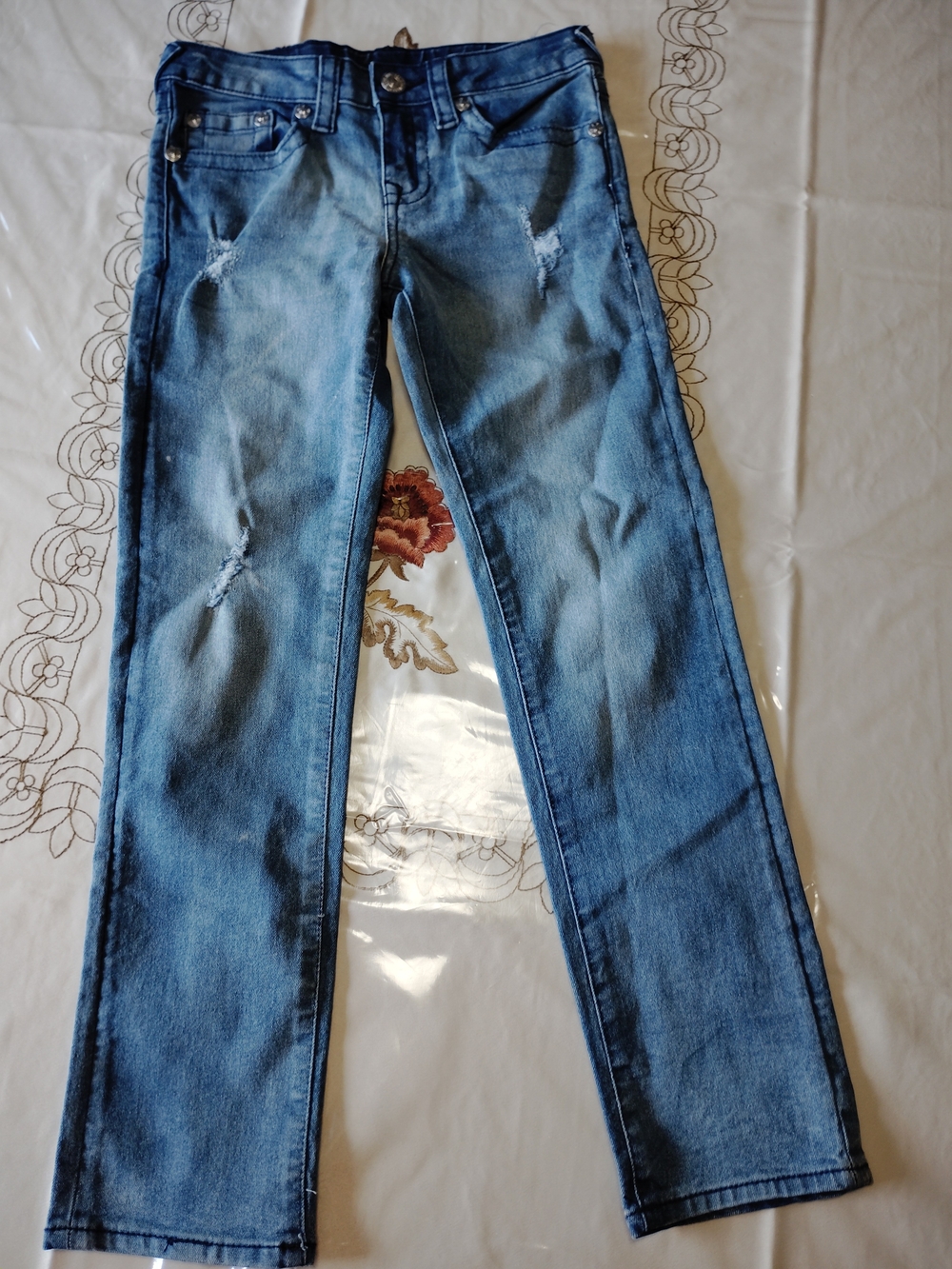 True Religion Kids Light Blue Distressed Jeans
